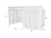 Obrázek k výrobku 82207 - Zahradní domek s dřevníkem Leif 3,0 + 2,9  m2