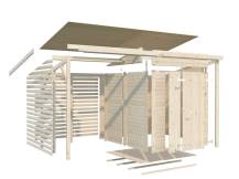 Obrázek k výrobku 82207 - Zahradní domek s dřevníkem Leif 3,0 + 2,9  m2