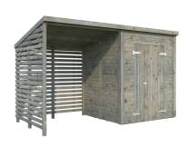 Obrázek k výrobku 82207 - Zahradní domek s dřevníkem Leif 3,0 + 2,9  m2