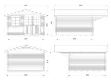 Obrázek k výrobku 21036 - ZAHRADNÍ DOMEK Sally 12,3m2  (380x380cm) tl. 44mm