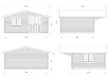 Obrázek k výrobku 21039 - ZAHRADNÍ DOMEK Sally 19,1 m2 (530x410cm) tl. 44mm