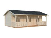 Obrázek k výrobku 20958 - ZAHRADNÍ DOMEK Sandra 25,6 + 11,1 m2 (791x370/520cm) tl. 44mm
