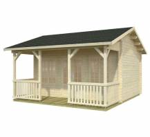 Obrázek k výrobku 21048 - ZAHRADNÍ DOMEK Susanna 15,5+6,6 m2 (470x380cm) tl. 44mm