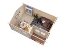 Obrázek k výrobku 39277 - Zahradní domek SUSANNA 16,4 m2 530 x 400 cm tl. 44 mm