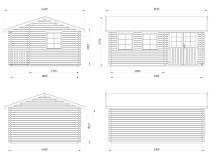 Obrázek k výrobku 39277 - Zahradní domek SUSANNA 16,4 m2 530 x 400 cm tl. 44 mm