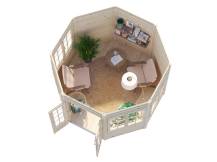 Obrázek k výrobku 21046 - ZAHRADNÍ DOMEK Veronica 4 6,7 m2 (průměr 289 cm) tl. 28mm