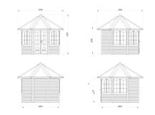 Obrázek k výrobku 21046 - ZAHRADNÍ DOMEK Veronica 4 6,7 m2 (průměr 289 cm) tl. 28mm