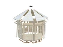 Obrázek k výrobku 21046 - ZAHRADNÍ DOMEK Veronica 4 6,7 m2 (průměr 289 cm) tl. 28mm