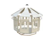 Obrázek k výrobku 20549 - ZAHRADNÍ DOMEK Veronica 7  9,2 m2 (průměr 337) tl. 34mm