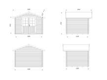 Obrázek k výrobku 20584 - ZAHRADNÍ DOMEK  Vivian 6,9 m2 (320cm x 260cm) tl. 28mm