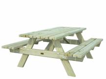 Obrázek k výrobku 49133 - Zahradní dřevěný piknikový stůl PALMAKO RUBBY 18 - zelená impregnace 179x161 cm tl. 44 mm