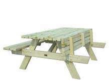 Obrázek k výrobku 49133 - Zahradní dřevěný piknikový stůl PALMAKO RUBBY 18 - zelená impregnace 179x161 cm tl. 44 mm