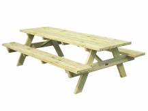 Obrázek k výrobku 49135 - Zahradní dřevěný piknikový stůl PALMAKO RUBBY 24 - zelená impregnace 240x161 cm tl. 44 mm