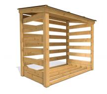 Obrázek k výrobku 82533 - Zahradní dřevník Herold 22120 se zadní stěnou a s podlahovým roštem Zahradní dřevník Herold 22120 se zadní stěnou a s podlahovým roštem