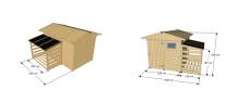 Obrázek k výrobku 82533 - Zahradní dřevník Herold 22120 se zadní stěnou a s podlahovým roštem Zahradní dřevník Herold 22120 se zadní stěnou a s podlahovým roštem