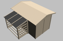 Obrázek k výrobku 82533 - Zahradní dřevník Herold 22120 se zadní stěnou a s podlahovým roštem Zahradní dřevník Herold 22120 se zadní stěnou a s podlahovým roštem