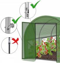 Obrázek k výrobku 95064 - Zahradní fóliovník s pevnými dveřmi, 4x2,5x2m
