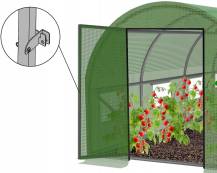 Obrázek k výrobku 95064 - Zahradní fóliovník s pevnými dveřmi, 4x2,5x2m