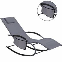 Obrázek k výrobku 92186 - Zahradní houpací lehátko 148x63x87cm tmavě šedé