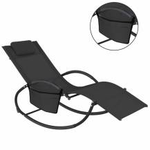 Obrázek k výrobku 92188 - Zahradní houpací lehátko 161x60x80cm černé