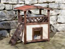 Obrázek k výrobku 81378 - Zateplená bouda pro kočky KERBL 4-SEASON DELUXE 88x57x77cm