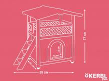 Obrázek k výrobku 81595 - Zateplená bouda pro kočky KERBL TYROL ALPIN 88x57x77cm